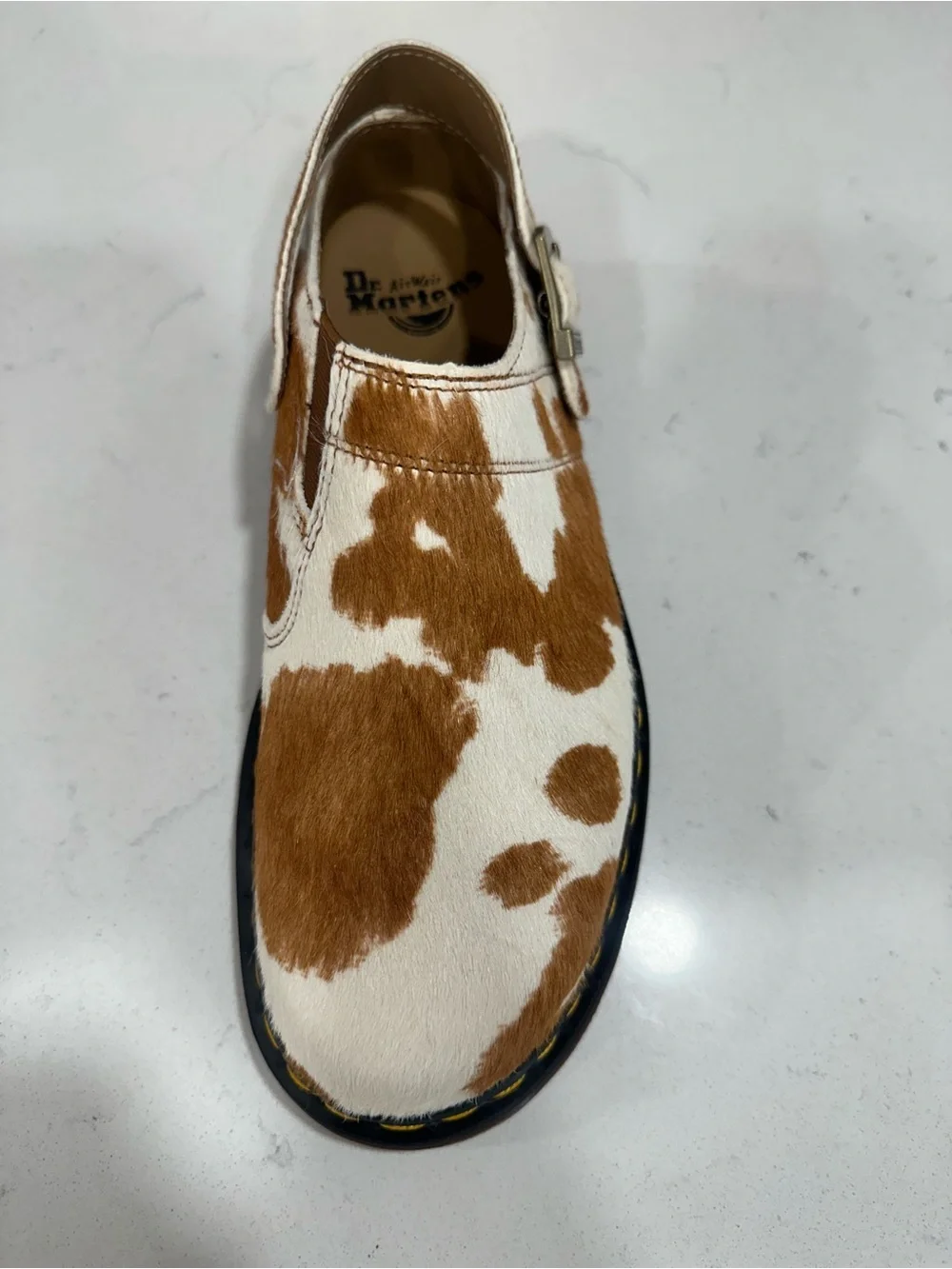 Dr. Martens Isham Jersey Cow Print Slingback Mules Size 9W - Picture 3 of 7